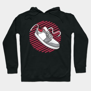 AJ 1 Grey Red Sneaker Hoodie